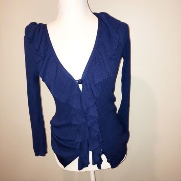 Tracy Reese New York Blue long sleeve top - Picture 1 of 8